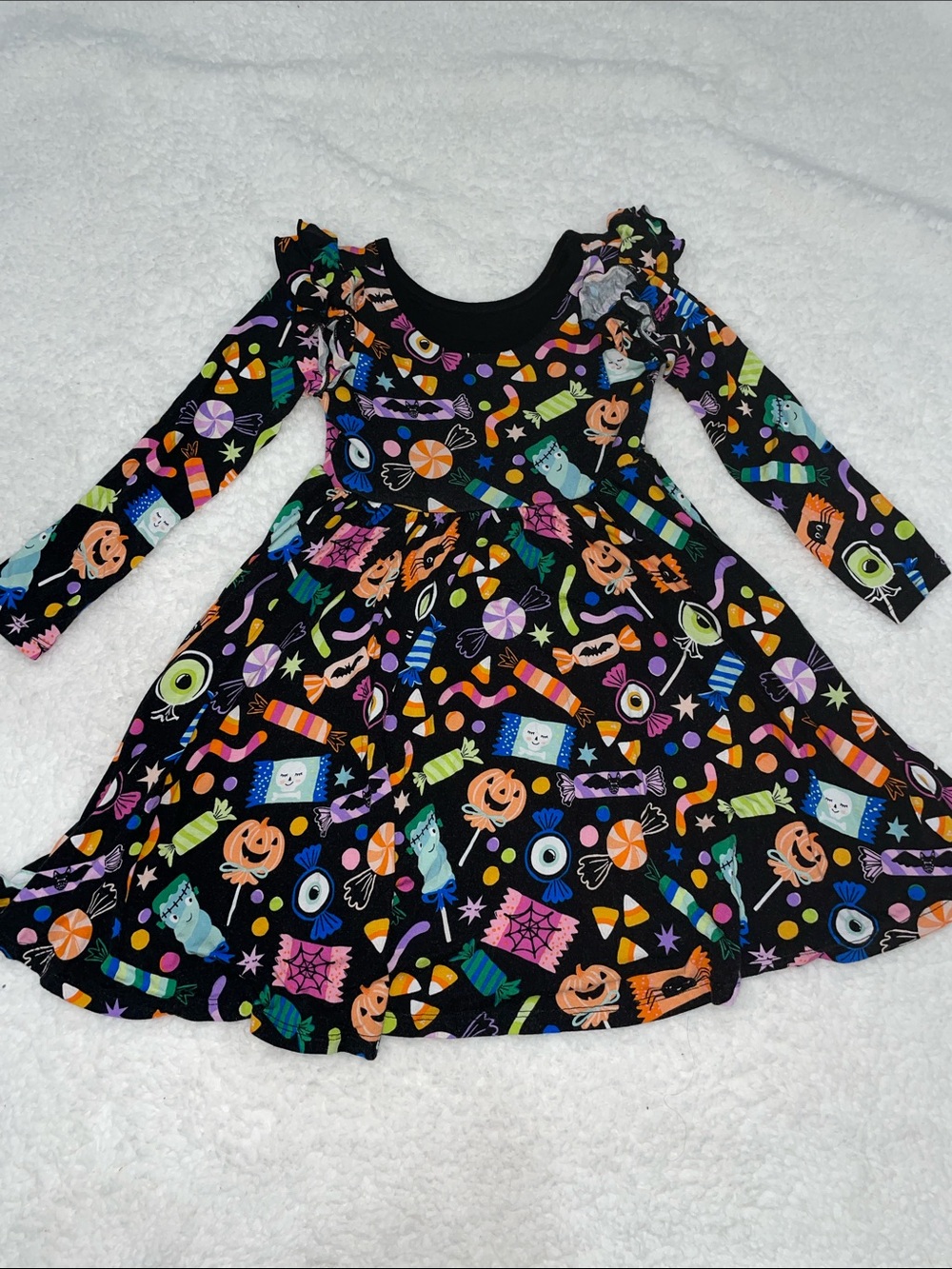 Little Sleepies Black Halloween Candy Dress